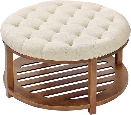 Large round ottoman coffee - round,