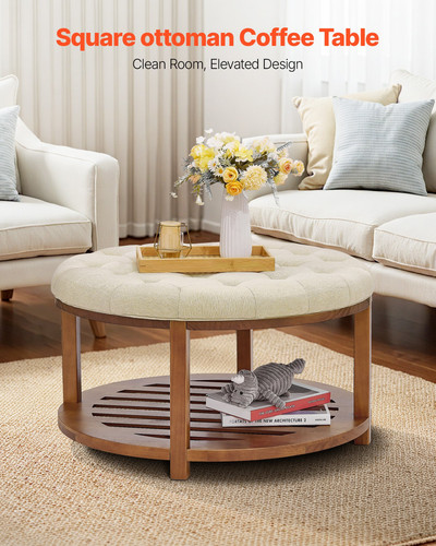 Large round ottoman coffee - ottoman,
