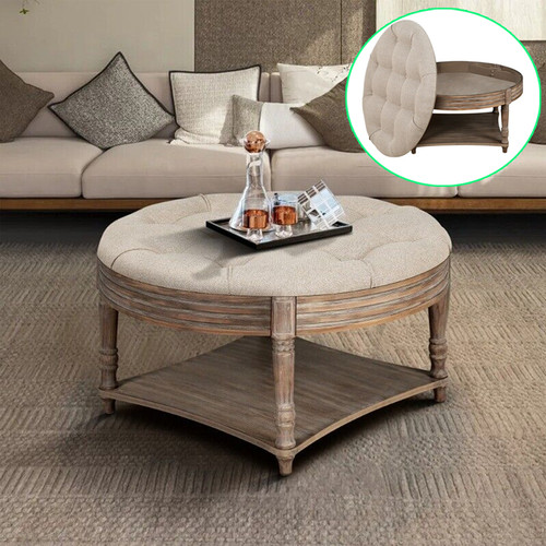 Round ottoman coffee - round,